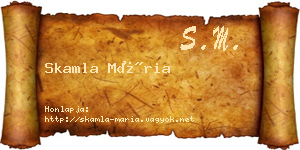 Skamla Mária névjegykártya